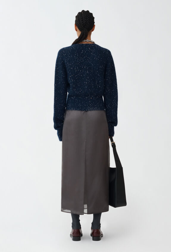 Fabiana Filippi Cardigan in mohair, blu notte BLU MAD214F096D7230000