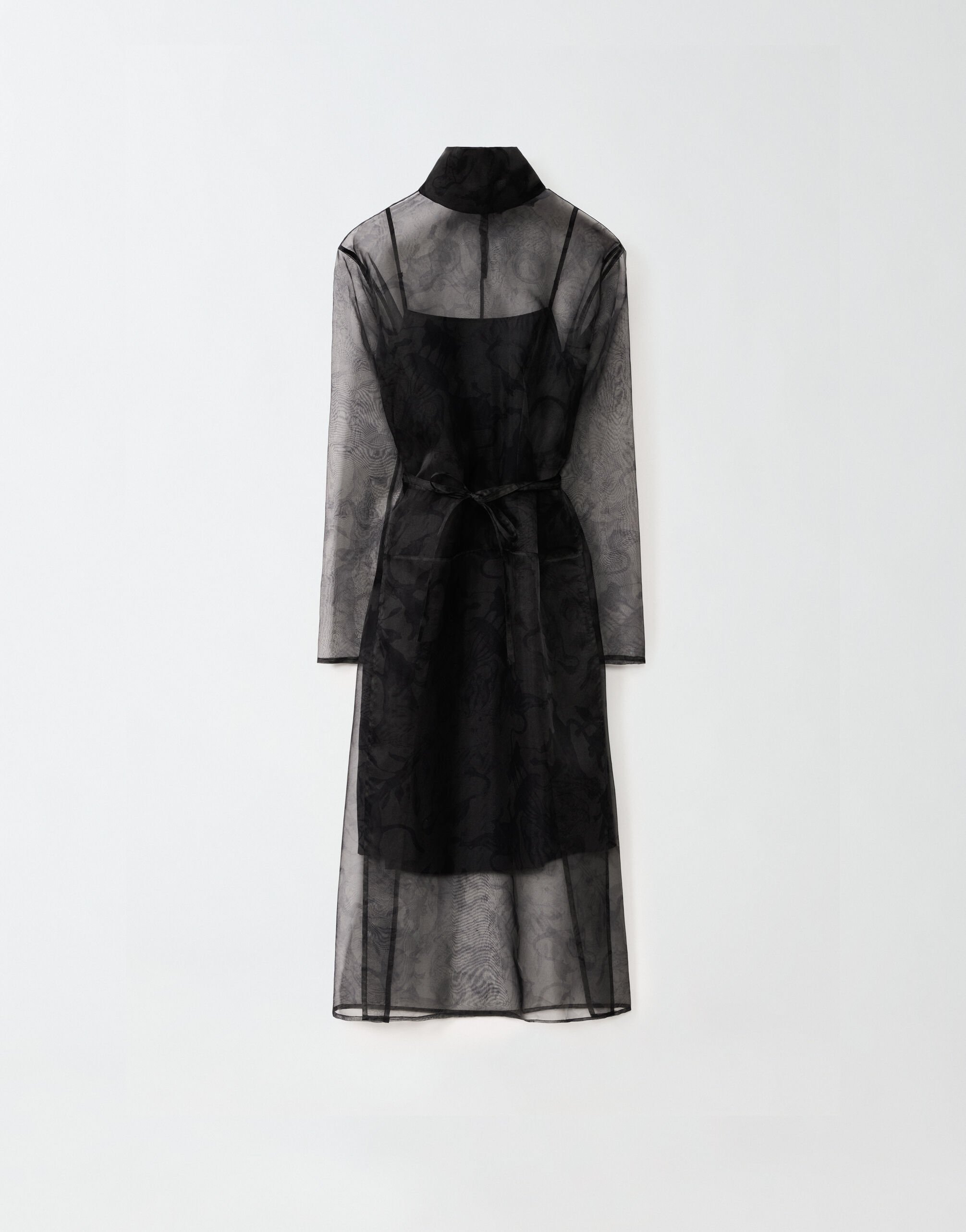 ${brand} Robe en organza imprimé, graphite ${colorDescription} ${masterID}