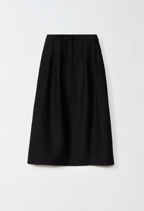 Fabiana Filippi Vintage wool skirt, black BLACK GND214F351D7080000