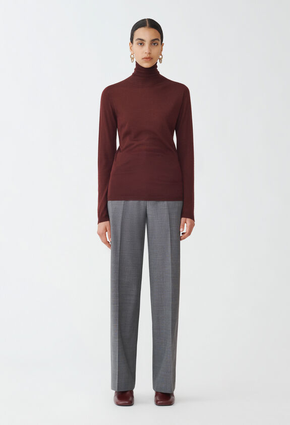 Fabiana Filippi Cashmere and silk turtleneck sweater, burgundy RED MAD214F103N9070000