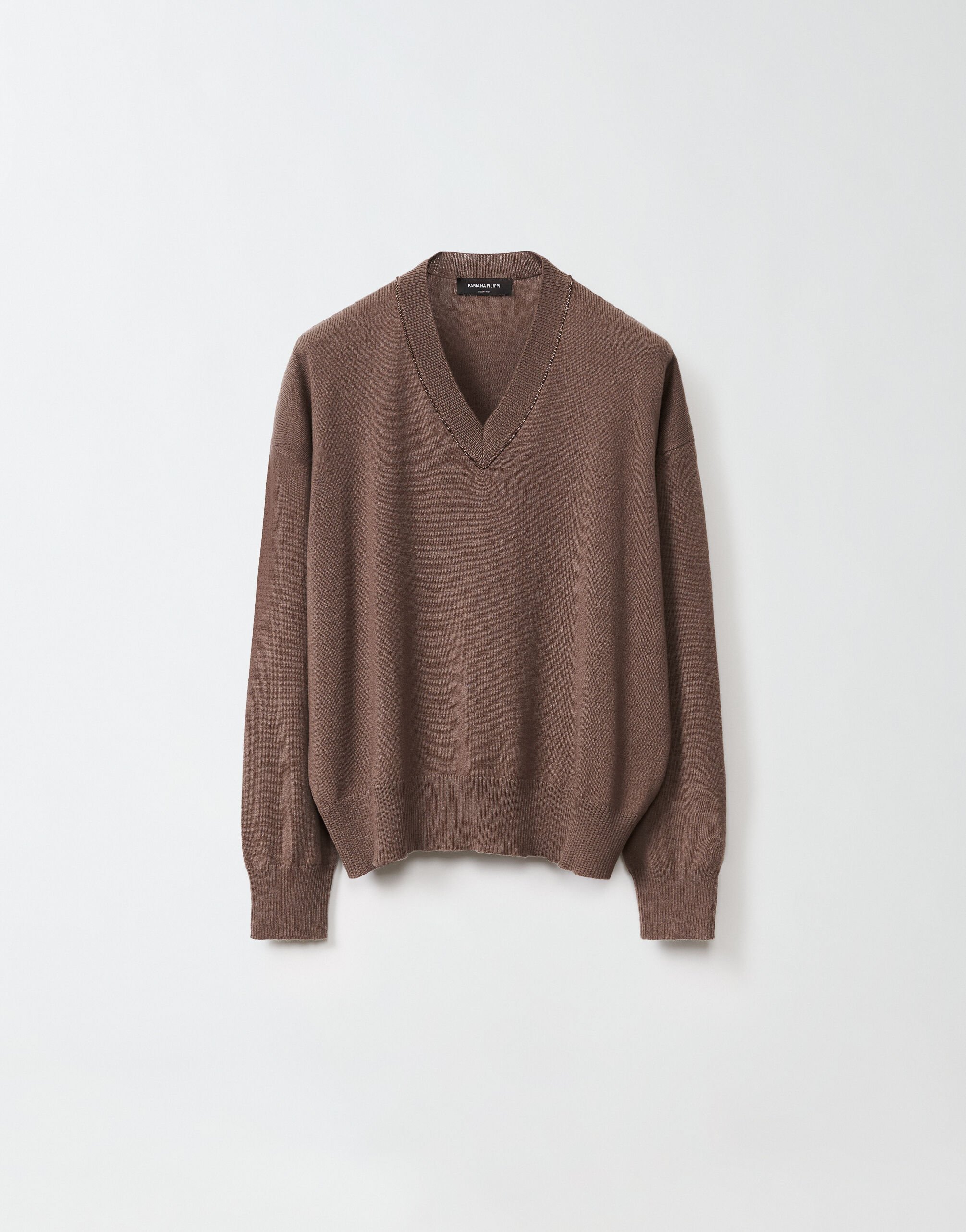 ${brand} Maglia in cashmere, cacao ${colorDescription} ${masterID}