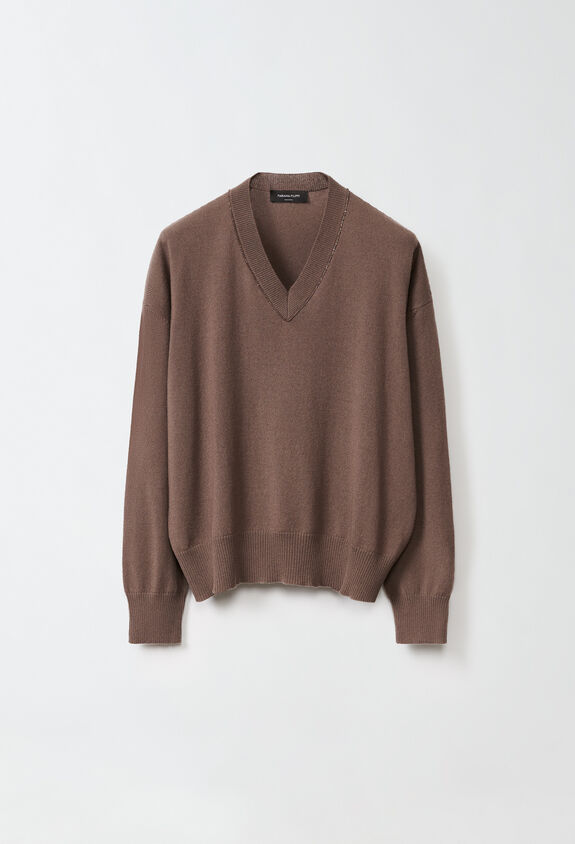 Fabiana Filippi Cashmere sweater, cocoa BROWN MAD224F015SK160000