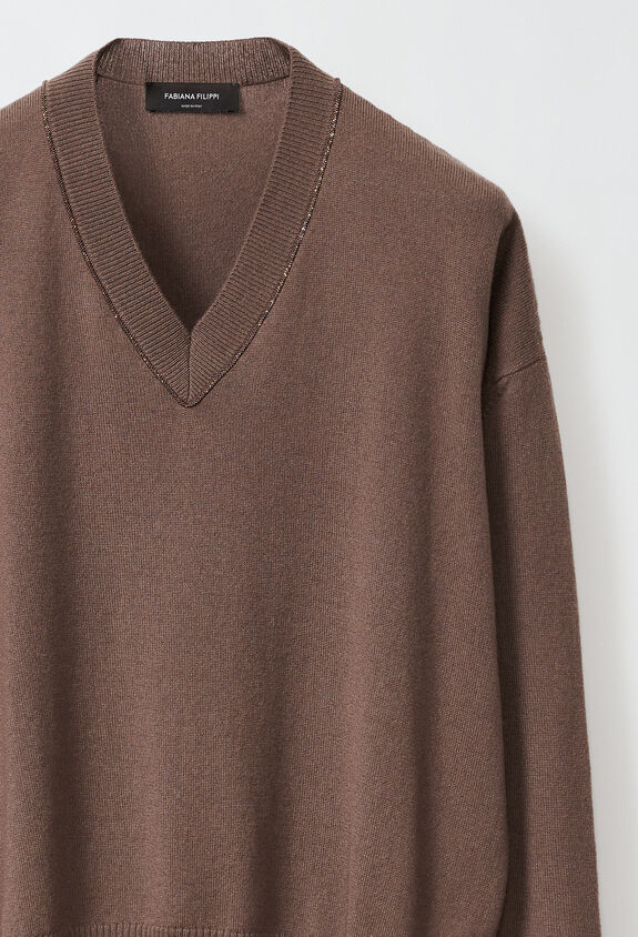 Fabiana Filippi Maglia in cashmere, cacao MARRONE MAD224F015SK160000