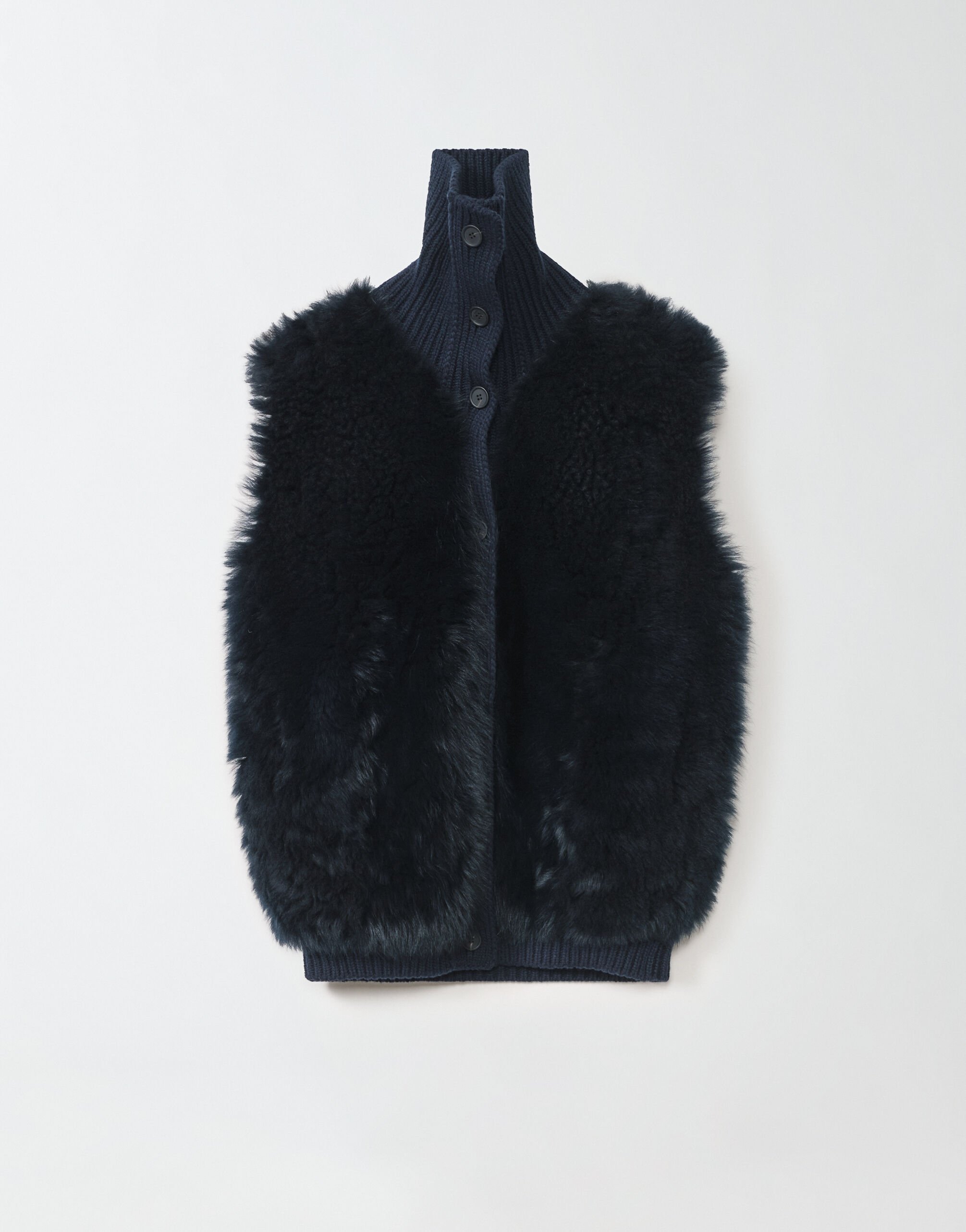 ${brand} Weste aus Platinum und Shearling, nachtblau ${colorDescription} ${masterID}