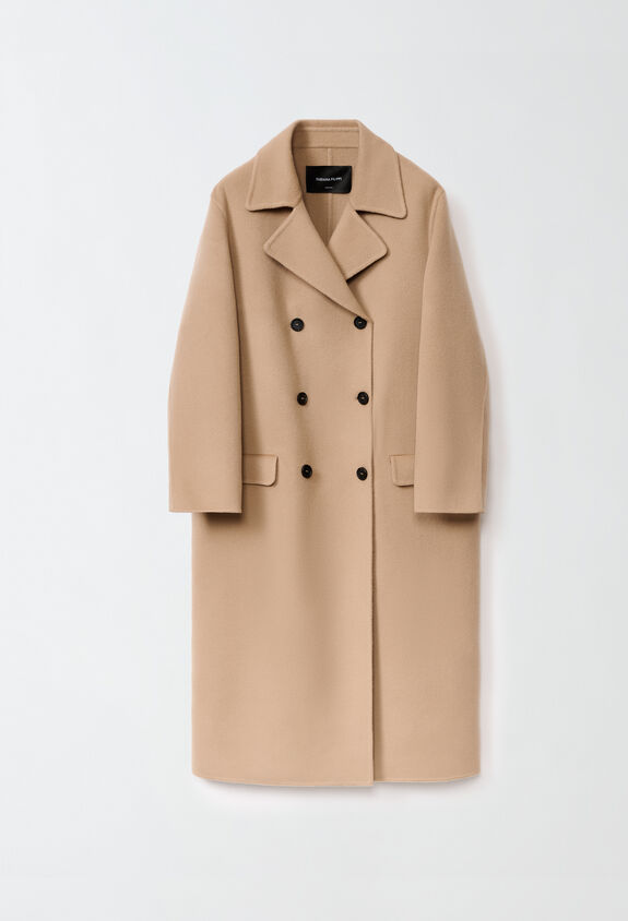 Fabiana Filippi Double wool and cashmere coat, camel BROWN CTD224F625L0940000