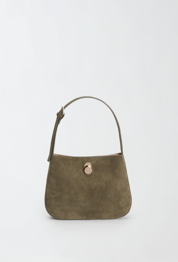 Fabiana Filippi Borsa hobo in camoscio, olivo VERDE BGD224A970L1080000