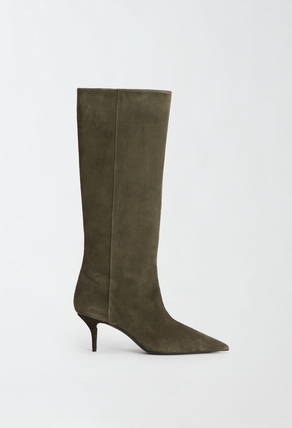 Fabiana Filippi Botte à bout pointu en daim, olive VERT ASD214A894I9910000