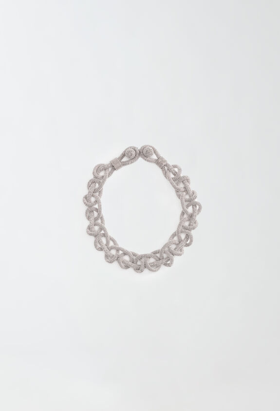 Fabiana Filippi Collier effet chaîne en éco-laiton, nickel ARGENT BXD214A759I1180000