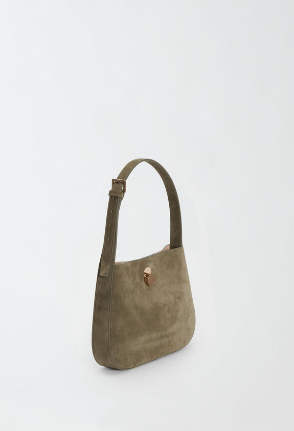 Fabiana Filippi Hobo Bag aus Wildleder, olivgrün GRÜN BGD224A970L1080000