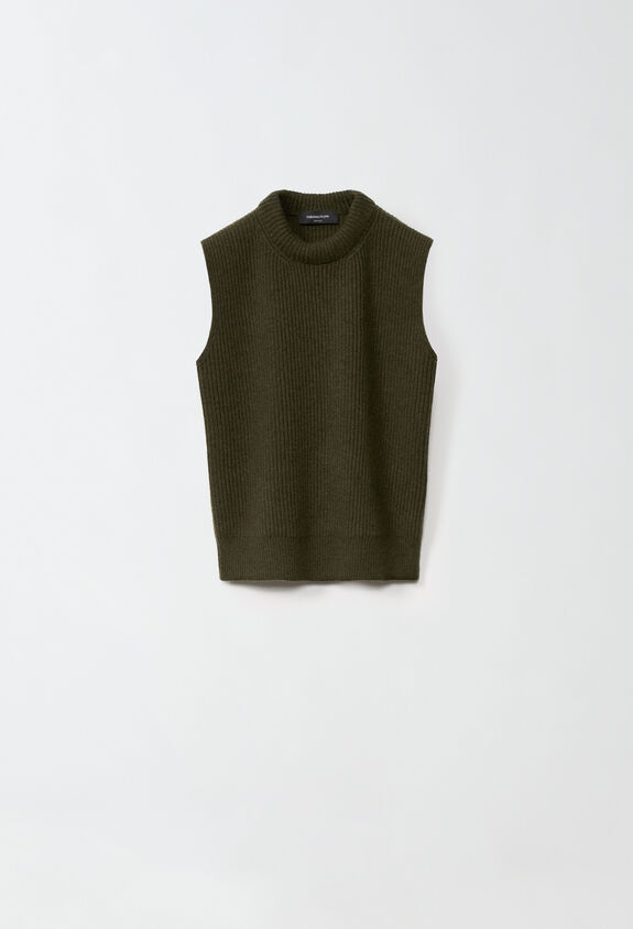 Fabiana Filippi Cashmere vest top, loden GREEN MAD214F014N9000000