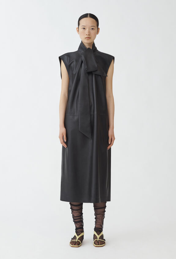 Fabiana Filippi Nappa leather dress, black BLACK PLD264F202I9030000