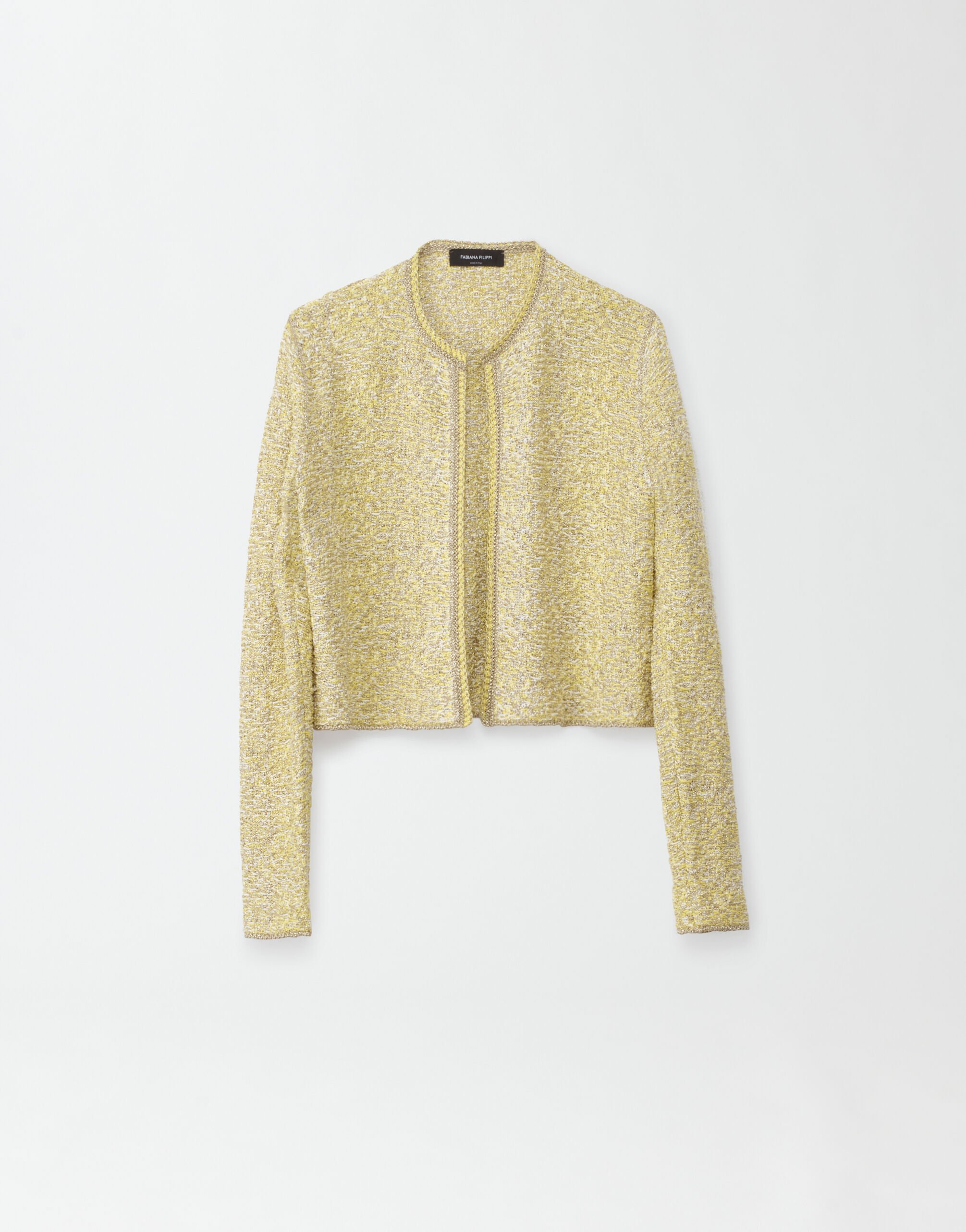 ${brand} TWEED EFFECT FITTED CARDIGAN ${colorDescription} ${masterID}