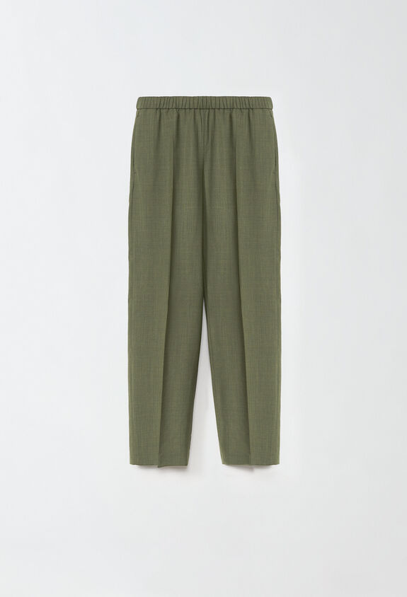 Fabiana Filippi Cool wool Gubbio jogging trousers, loden GREEN PAD214F322D6200000