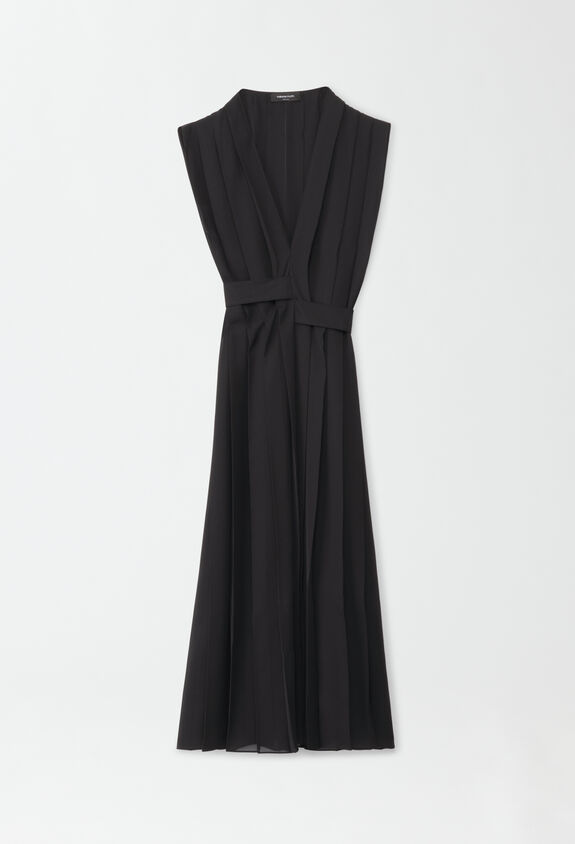 Georgette dress, black