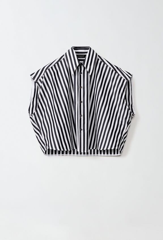 Fabiana Filippi Striped poplin shirt WHITE CAD224F241SK130000