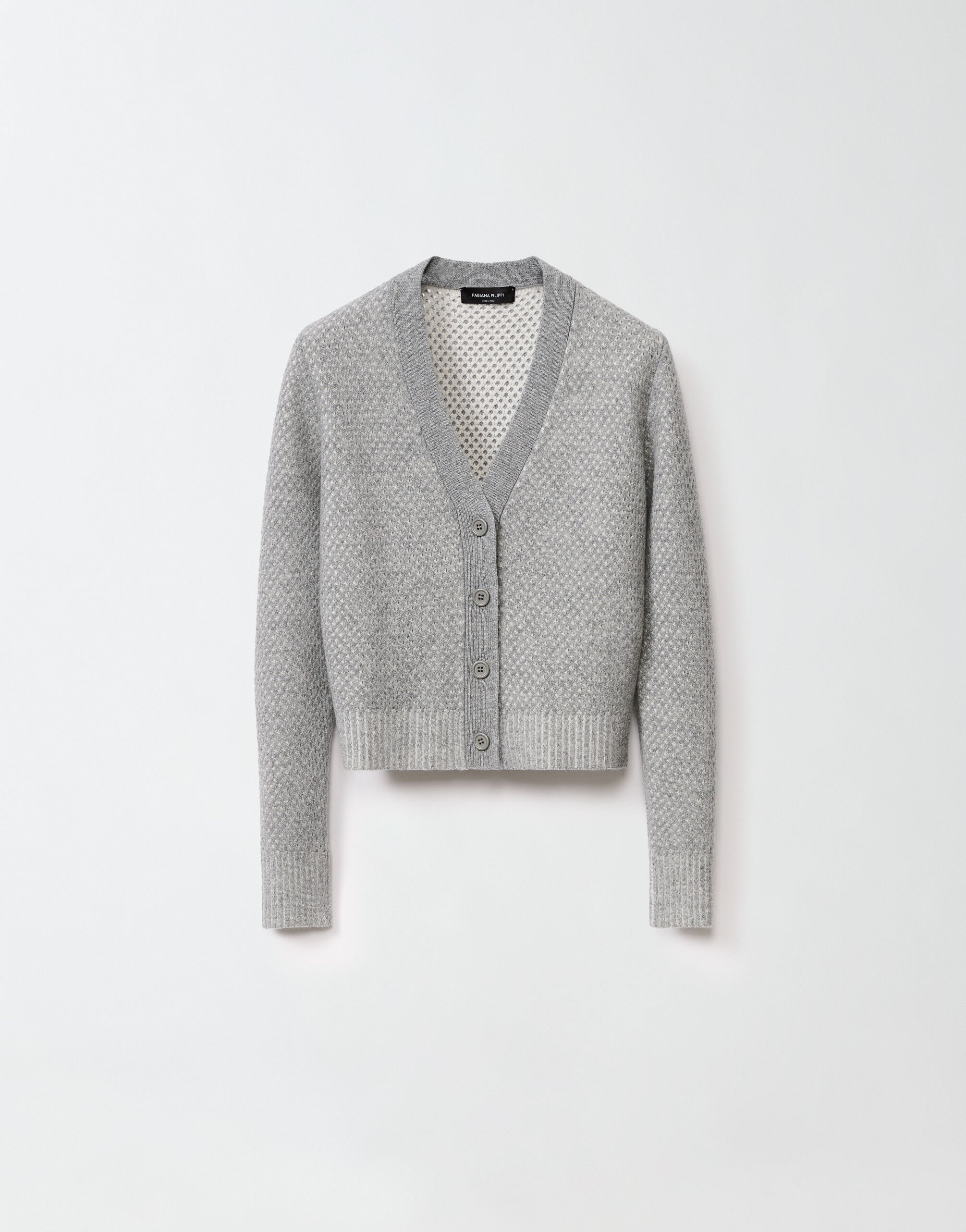 ${brand} Cardigan aus Platinum, steinfarben ${colorDescription} ${masterID}