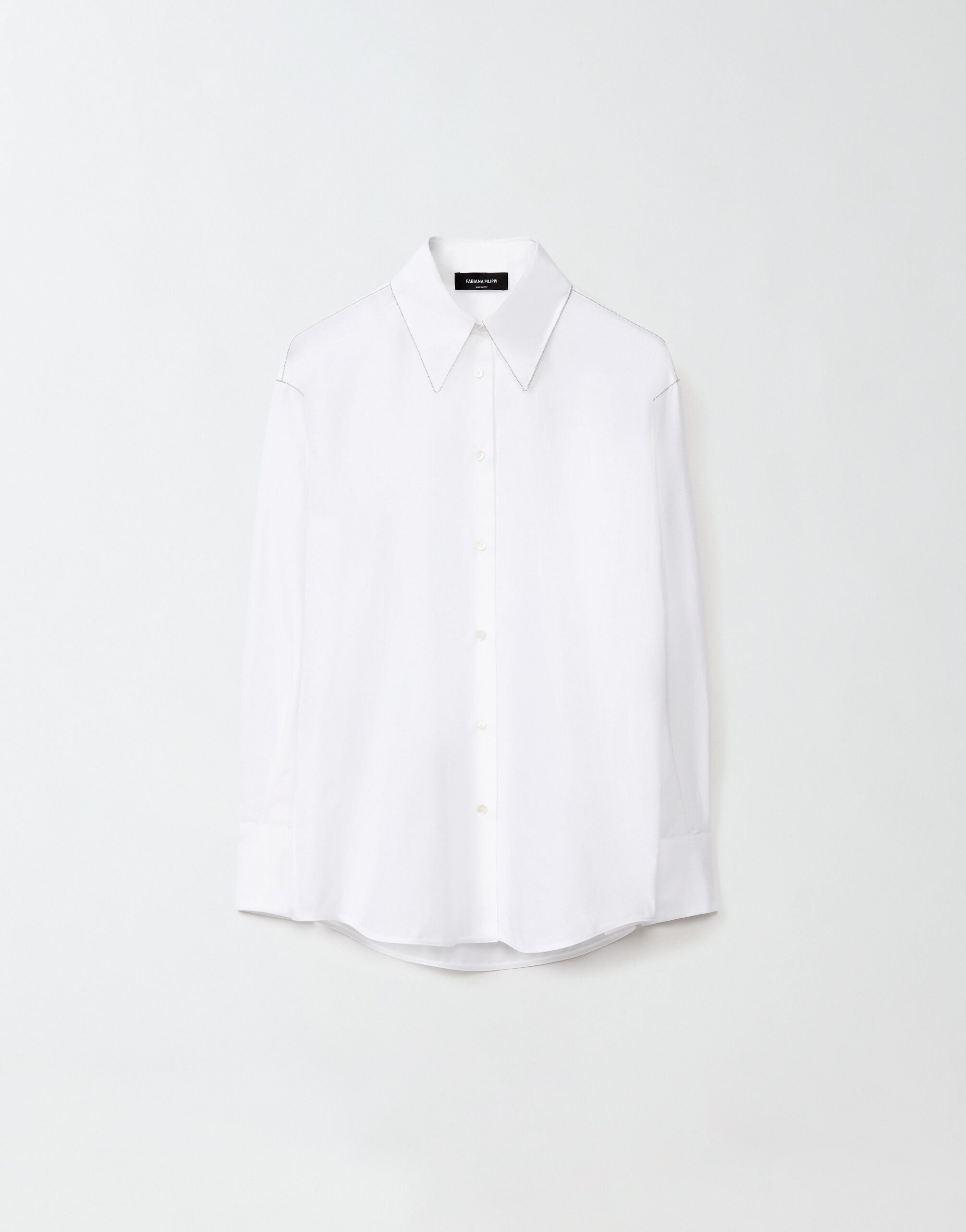 ${brand} Oxford cotton shirt, optical white ${colorDescription} ${masterID}