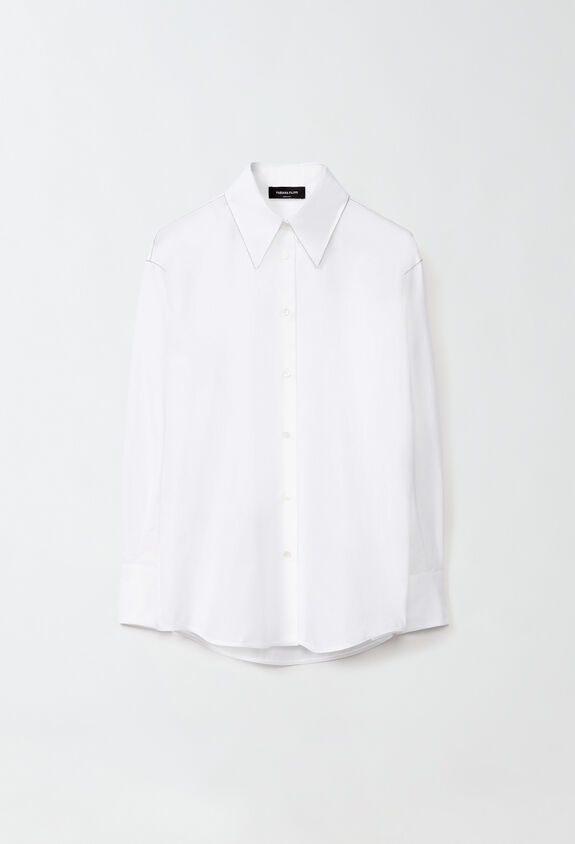 Fabiana Filippi Camisa de algodón Oxford, blanco óptico BLANCO CAD224F238SK120000