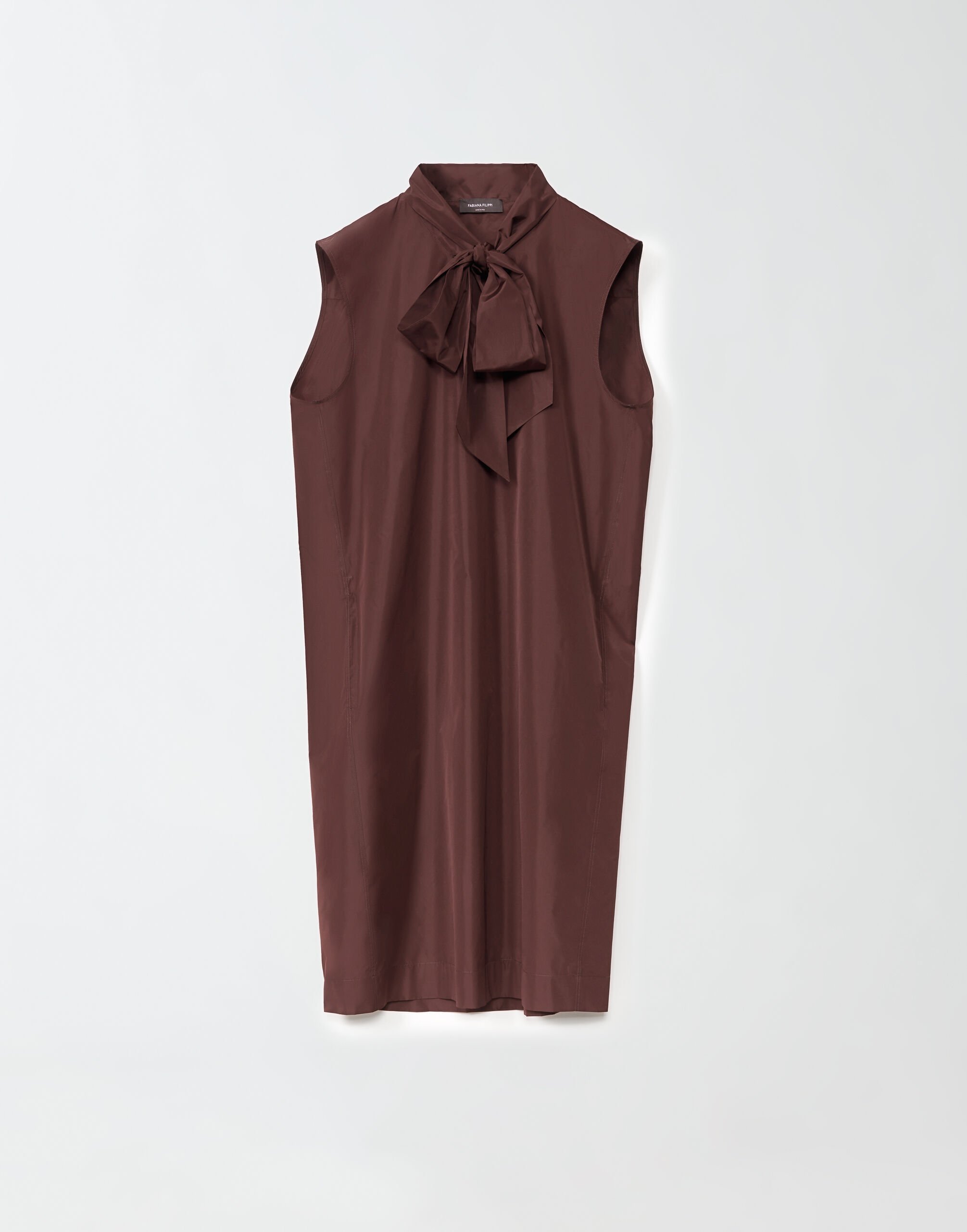 ${brand} Silk taffeta dress, burgundy ${colorDescription} ${masterID}