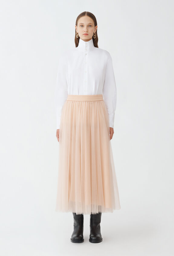 Fabiana Filippi Tulle midi skirt, dusty pink DUSTY PINK GND264F278I9320000