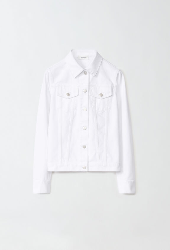 Fabiana Filippi Denim jacket, white WHITE GCD264F172I8880000