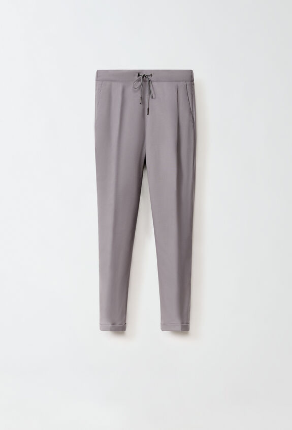 Fabiana Filippi JOGGING FIT TROUSERS WITH BRILLIANT DETAIL ON ONSEAM POCKETS GREY PADP04F350H7130000