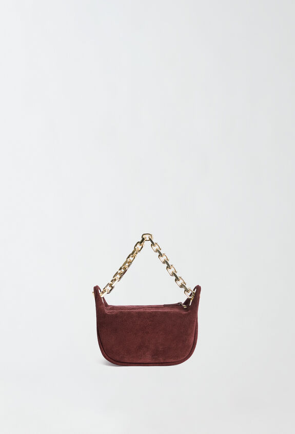 Fabiana Filippi Tasche mit Mini-Ringnieten aus Wildleder, Bordeaux ROT BGD214A866I9740000