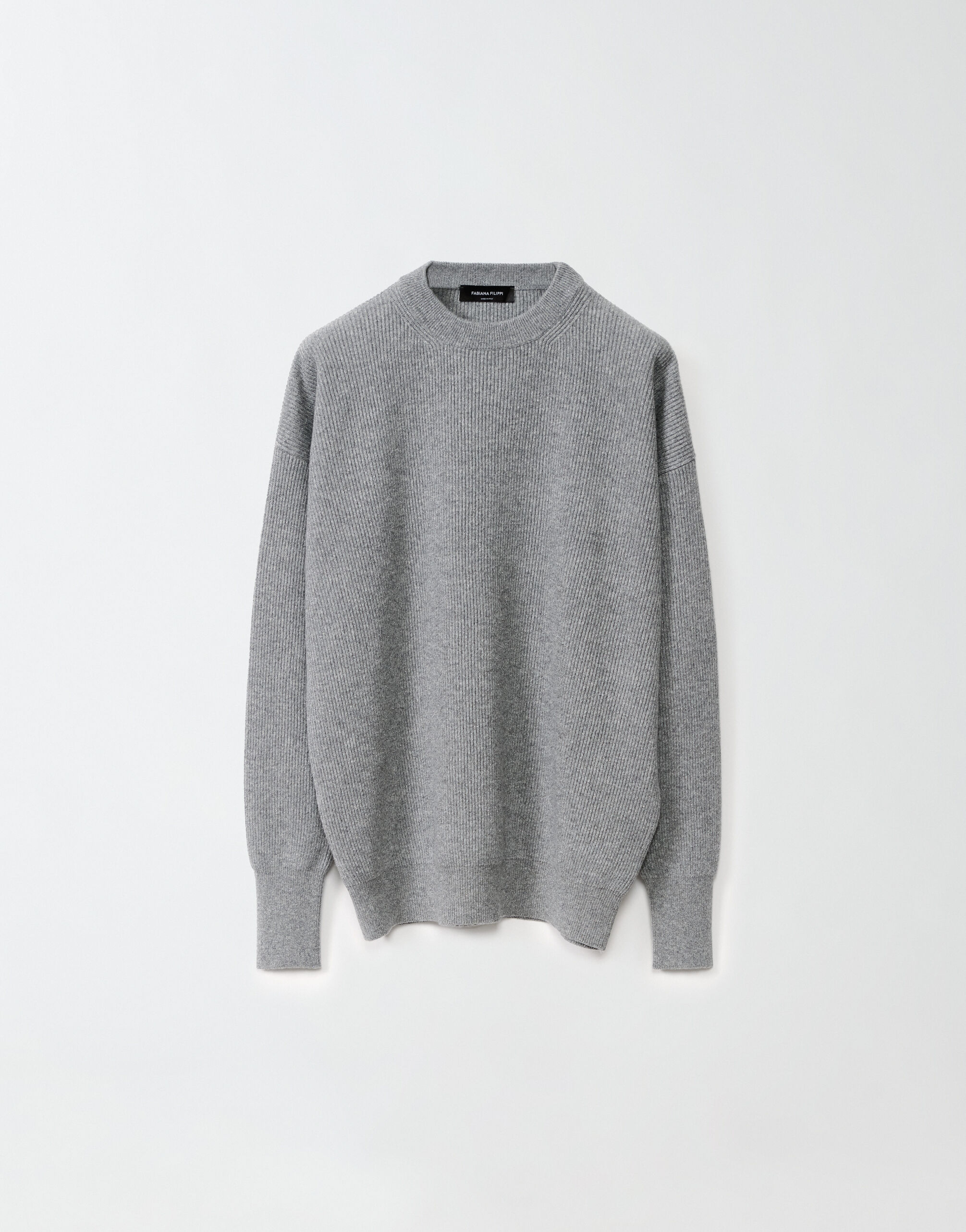 ${brand} Pullover aus Platinum mit Lurex, steinfarben ${colorDescription} ${masterID}