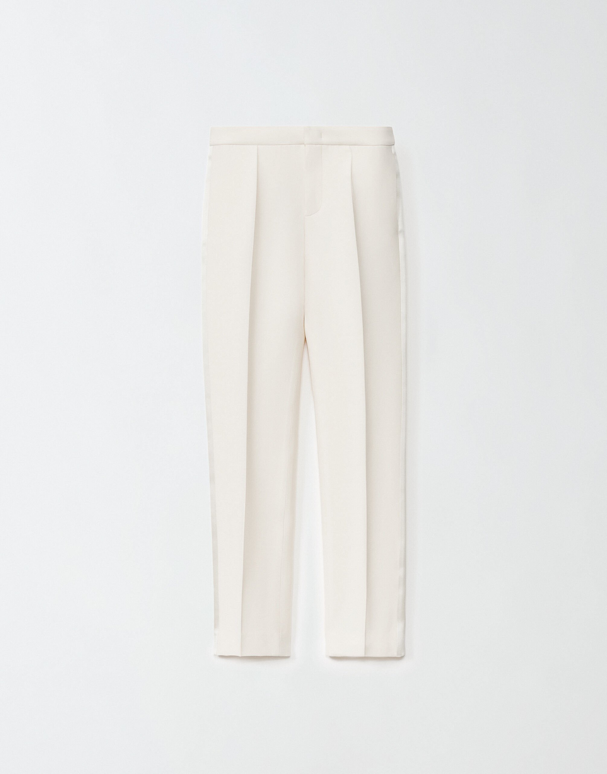 ${brand} Wool and silk Montefalco trousers, butter ${colorDescription} ${masterID}