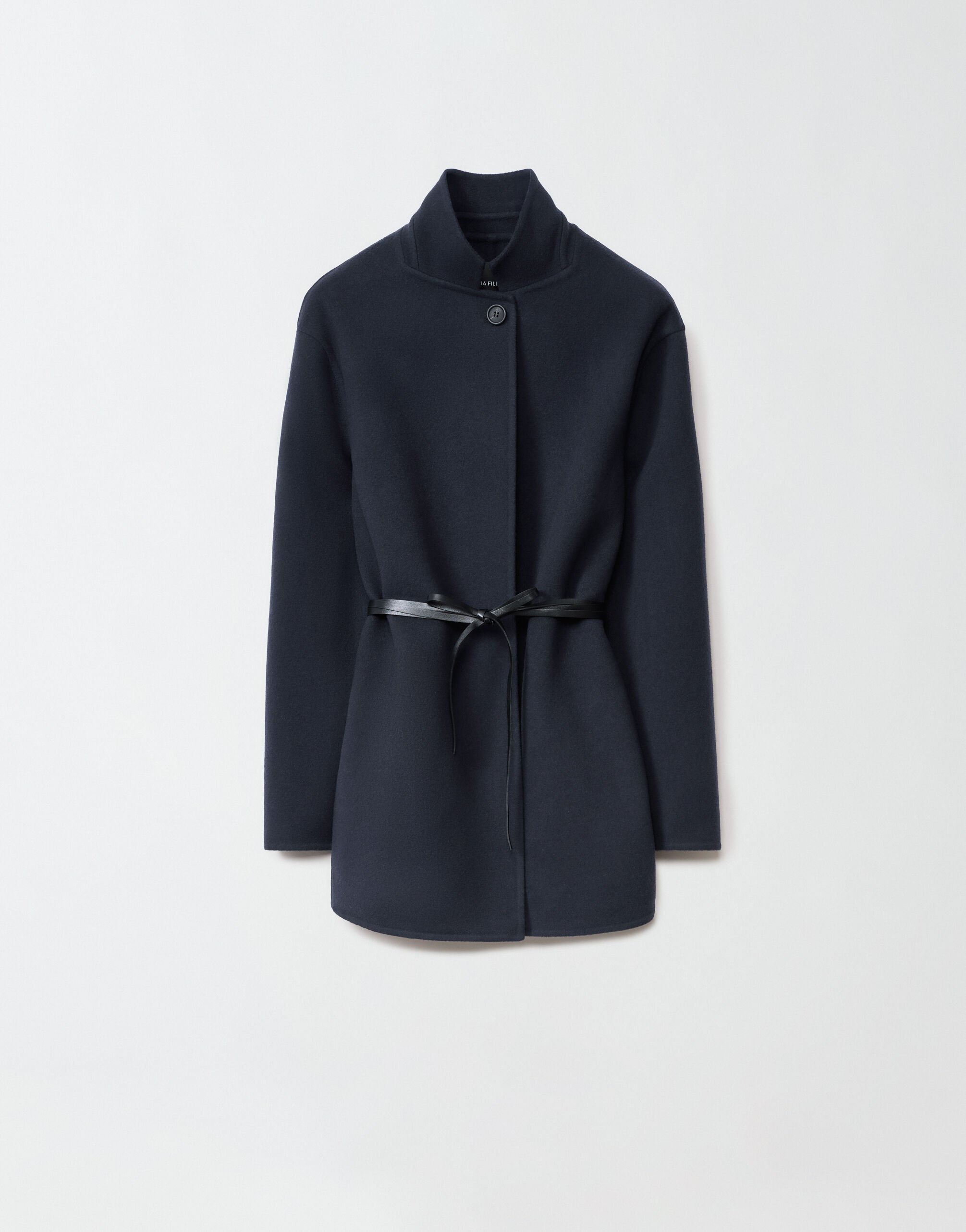 ${brand} Double wool and cashmere jacket, midnight blue ${colorDescription} ${masterID}