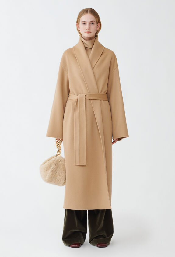 Fabiana Filippi Double cashmere coat, camel BROWN CTD224F710L0050000