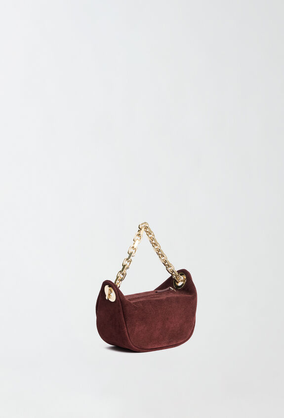 Fabiana Filippi Tasche mit Mini-Ringnieten aus Wildleder, Bordeaux ROT BGD214A866I9740000