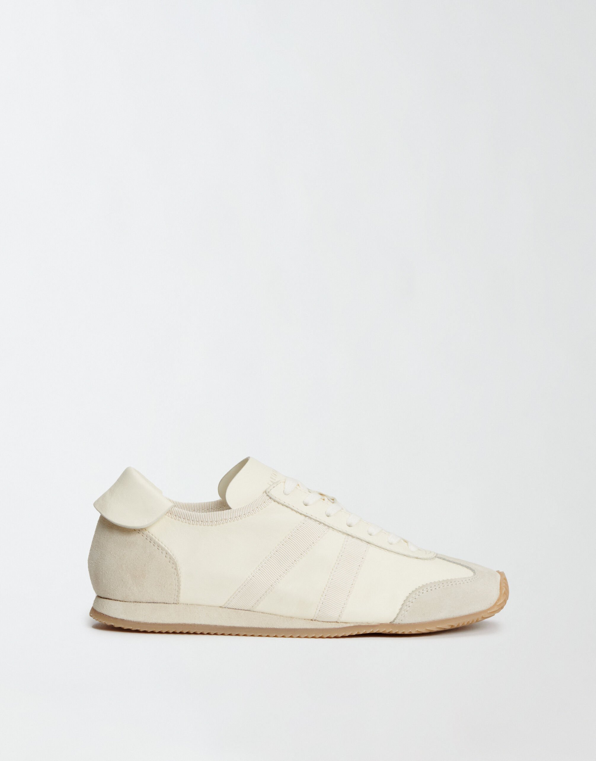 ${brand} Nappa leather and suede sneakers, butter ${colorDescription} ${masterID}