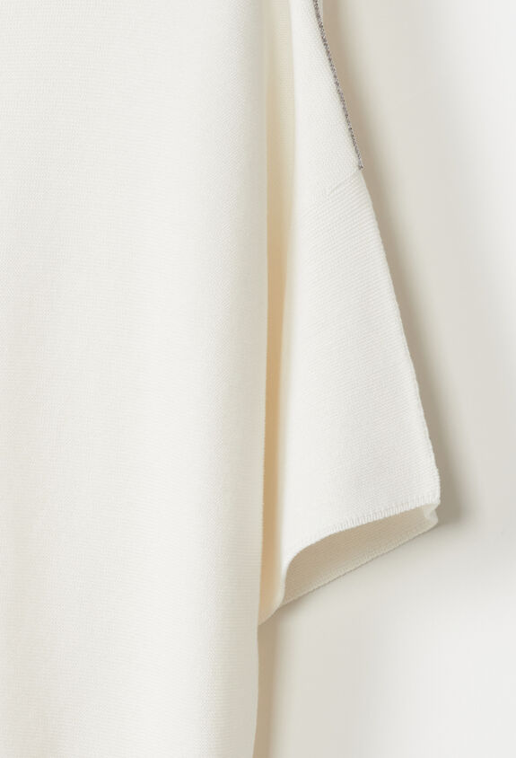 Fabiana Filippi Organic cotton sweater, white WHITE MAD264F097D2900000