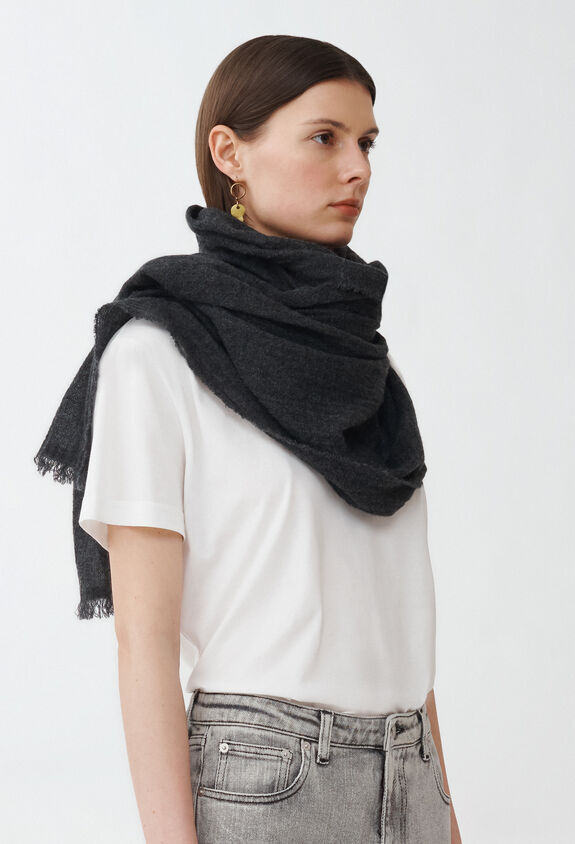 Fabiana Filippi CASHMERE SCARF GREY SAD214A795I9500000