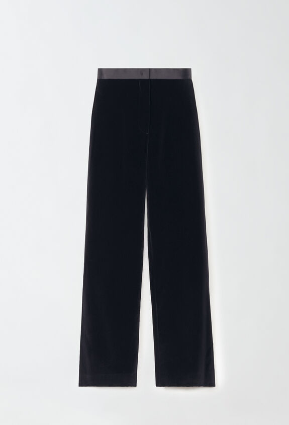 Fabiana Filippi Velvet tuxedo trousers, black BLACK PAD224F834L0070000