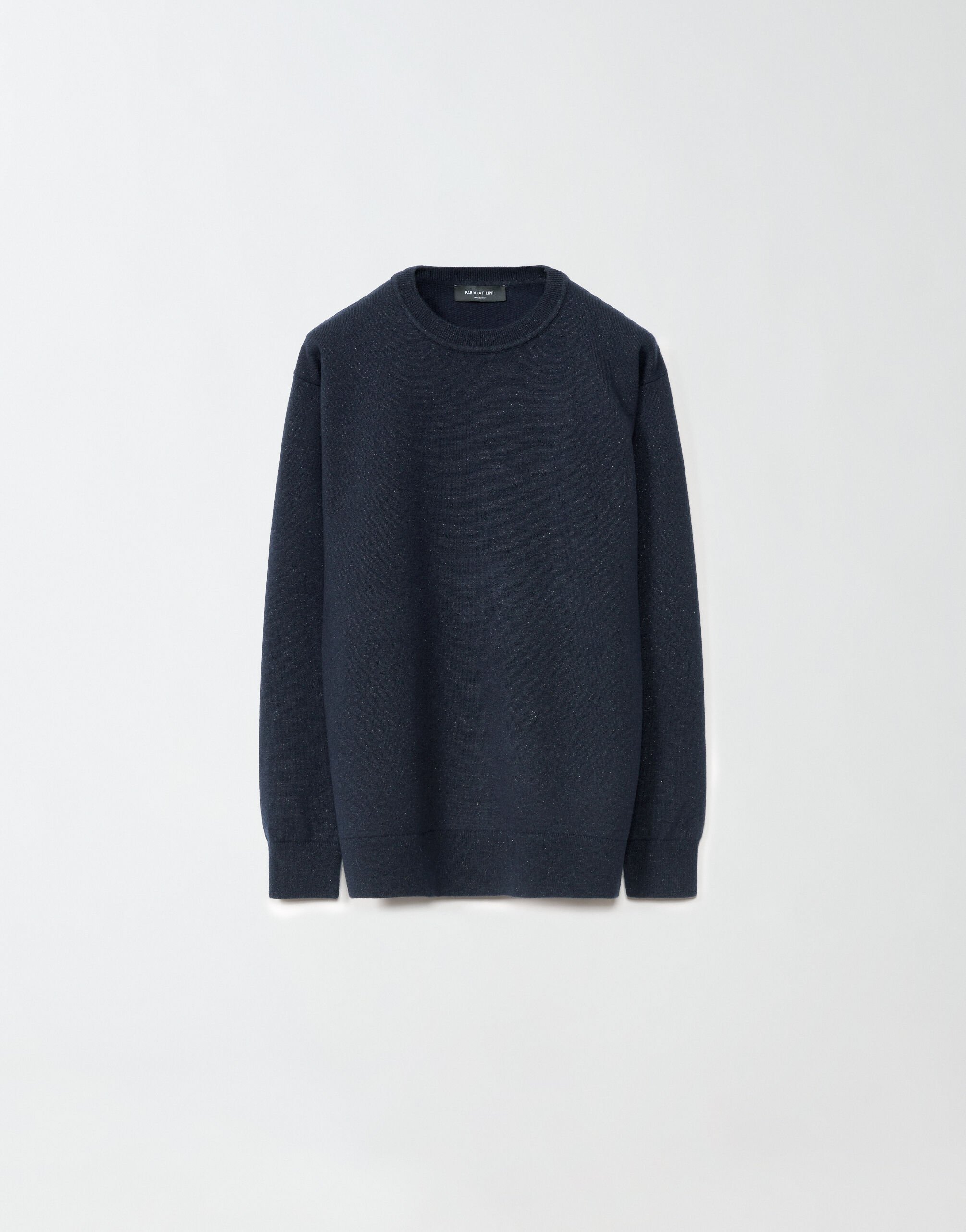 ${brand} Platinum sweater with lurex, ink blue ${colorDescription} ${masterID}