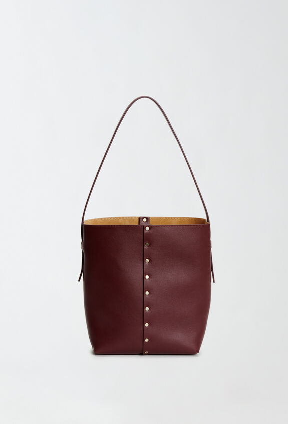 Fabiana Filippi Borsa a secchiello mini in pelle di vitello, bordeaux ROSSO BGD214A862I9710000