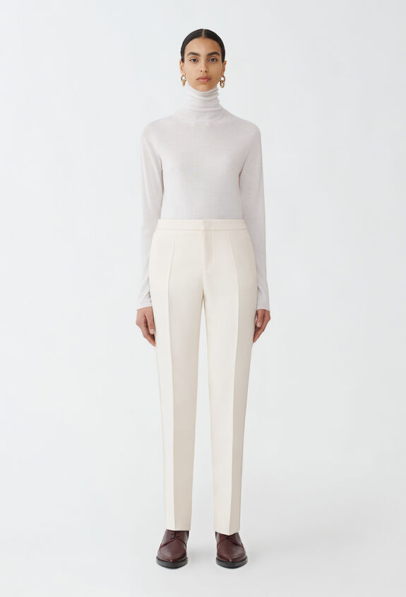 Fabiana Filippi Wool and silk Montefalco trousers, butter WHITE PAD214F326I9140000