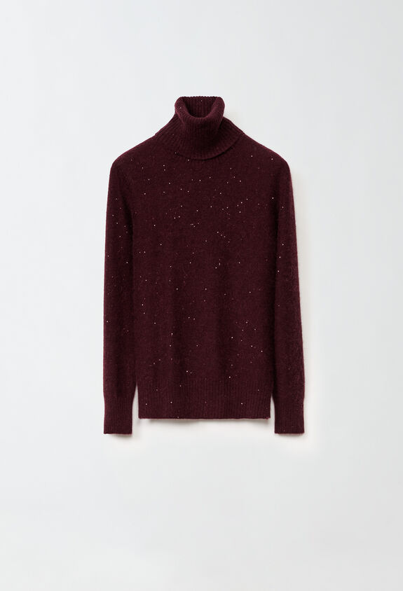 Fabiana Filippi Sweater with sequins, burgundy RED MAD214F066D2960000