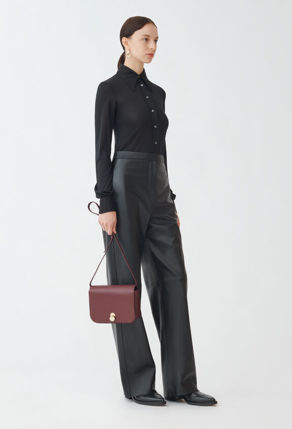 Fabiana Filippi Nappa leather trousers, black BLACK PLD264F274I9090000