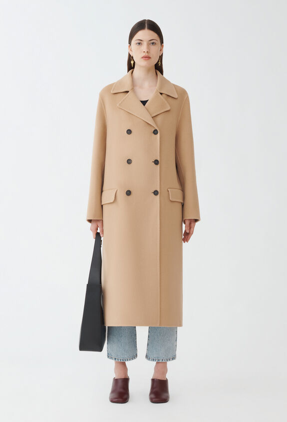 Fabiana Filippi Double wool and cashmere coat, camel BROWN CTD224F625L0940000