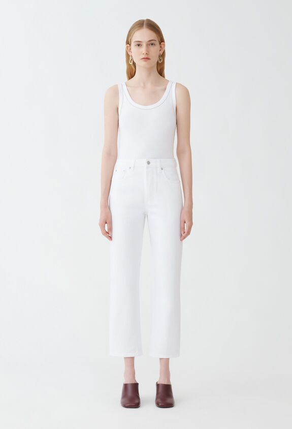 Fabiana Filippi Denim trousers, white WHITE PAD264F272I8880000