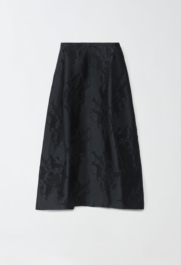 Fabiana Filippi Jacquard skirt, black BLACK GND224F854D7710000