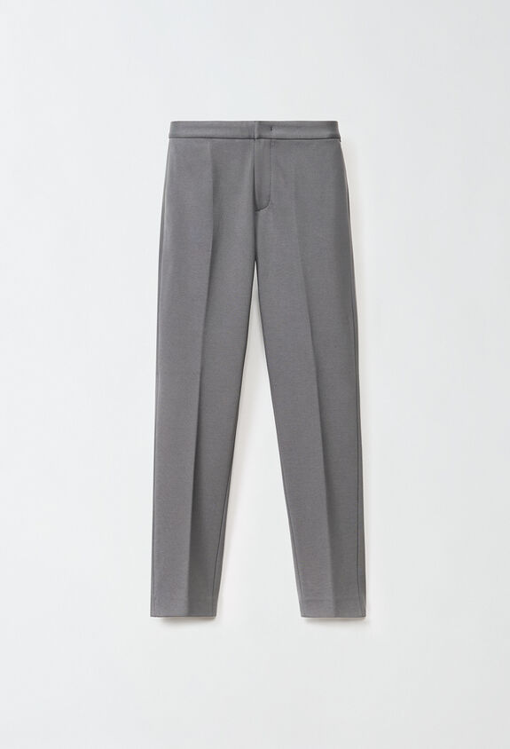 Fabiana Filippi Milano rib-knit jersey Montefalco trousers, graphite GREY PAD214F326D7460000