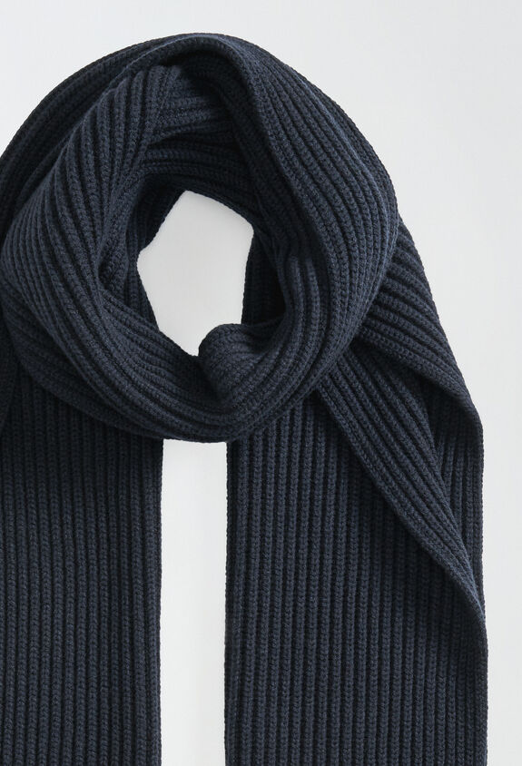 Fabiana Filippi RIBBED PLATINUM SCARF BLUE SAD214A812N1280000