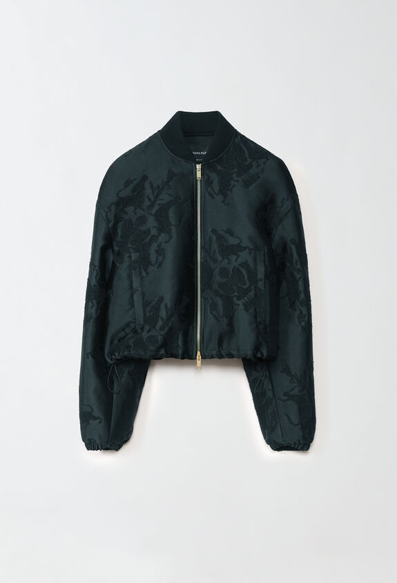 Fabiana Filippi Bomber in jacquard, nero NERO GCD224F167D7710000