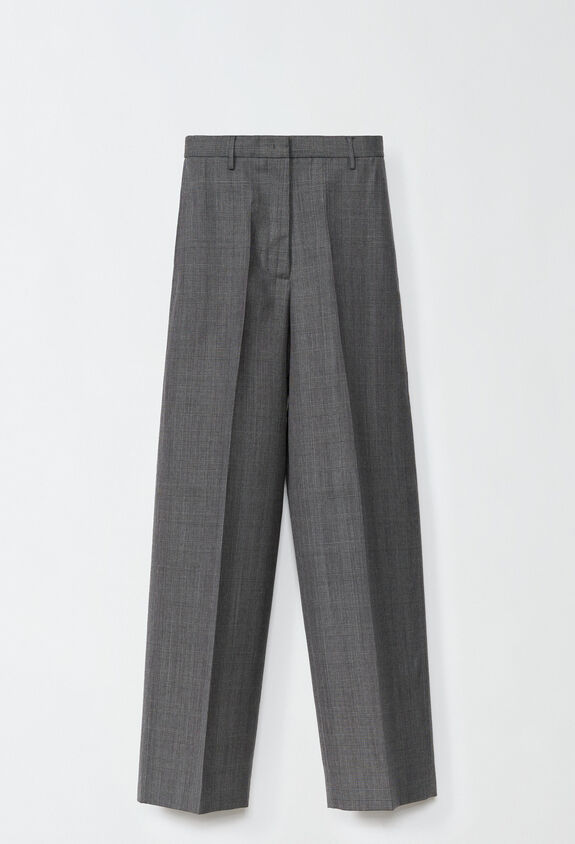 Fabiana Filippi Glen plaid Norcia trousers, dark grey and black GREY PAD214F331D7280000