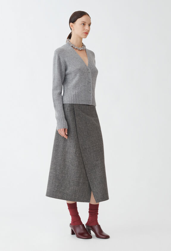 Fabiana Filippi Cardigan corto in cashmere garza, roccia melange ROCCIA MELANGE MAD264F038N9000000