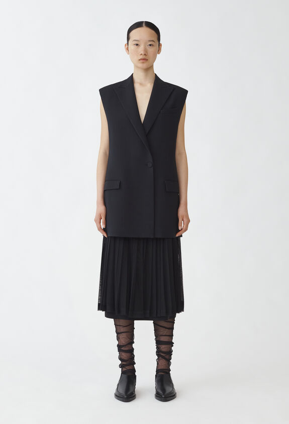 Fabiana Filippi Cool wool midi skirt, black BLACK GND264F301I9390000